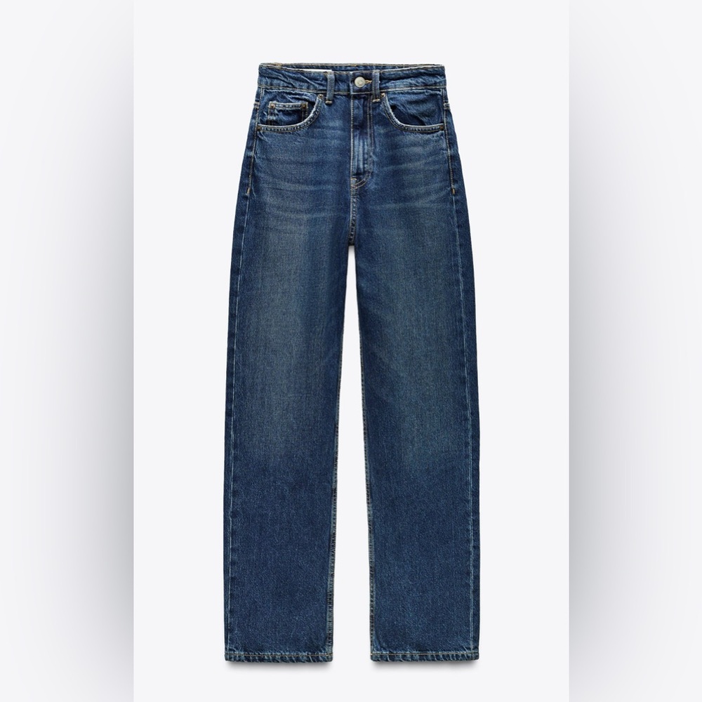 Zara TRF Hi Waist Mom Fit Jeans